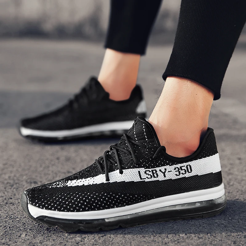 Новые Модные дышащие сетчатые мужские кроссовки для бега, летняя обувь, спортивные кроссовки Flyknit Ultra Boost