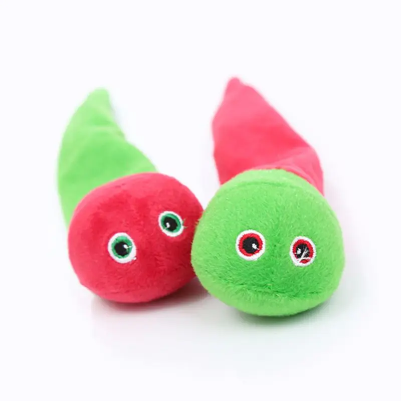 

Pet Cat Christmas Element Interactive Training Plush Catnip Fun Cute Caterpillar Toy Pet Supplies Accessories