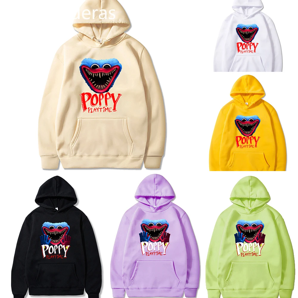 

Kpop Game Poppy Playtime Hoodie Huggy Wuggy Streetwear Women's Print Long Sleeve Tops Japan Style Sweatshirt Fashion Loose Hoody