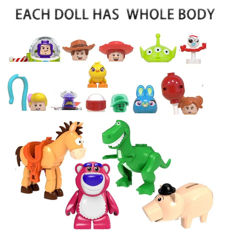 

14Pcs Set Toy Story Buzz Lightyear Woody Zack Mini Figures Bricks Building Blocks Diy Assembled Model Educational Toys Gifts