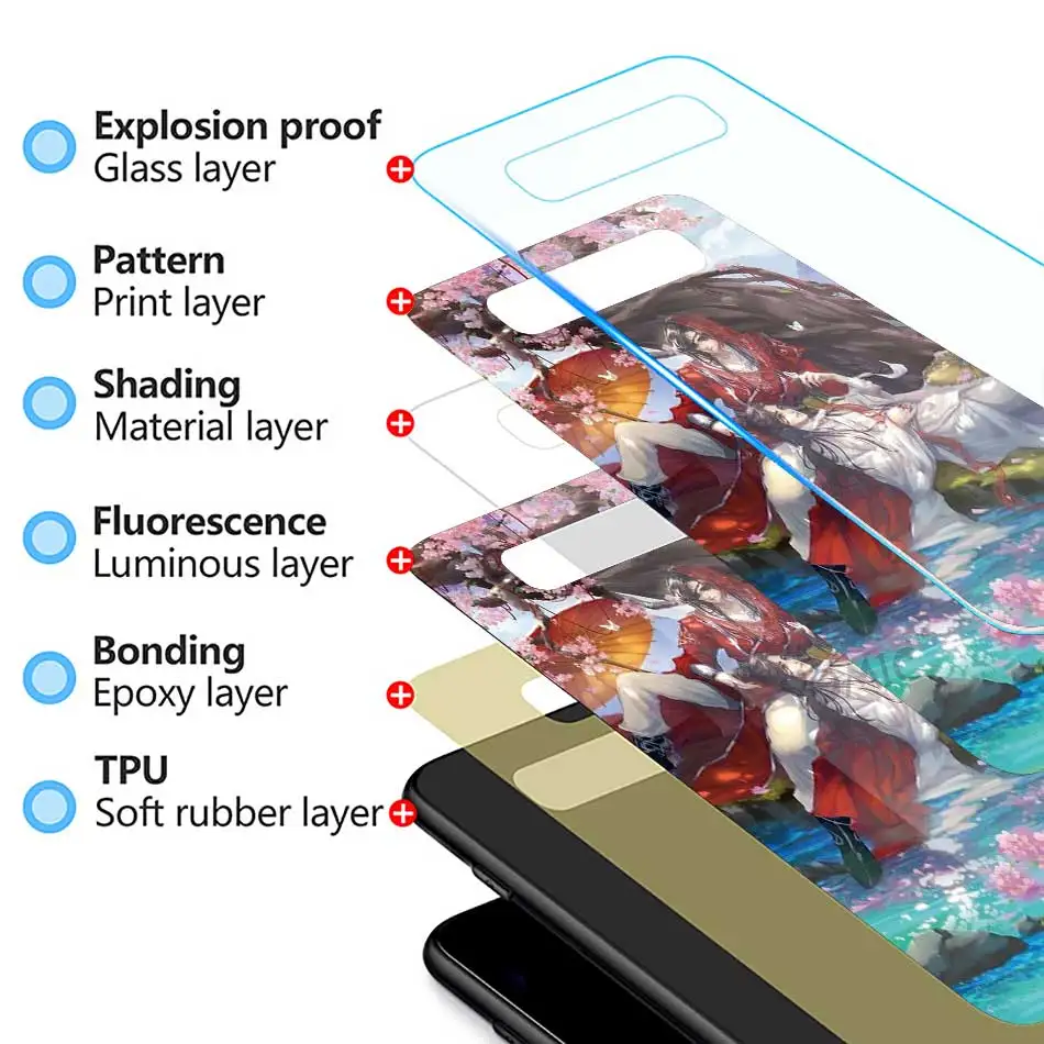 

Mo Dao Zu Shi Glass Phone Case for Samsung Galaxy A51 A50 A71 5G A70 M31 A31 A30 A21s A91 M51 A10 A40 A41 M30s A11 Cover