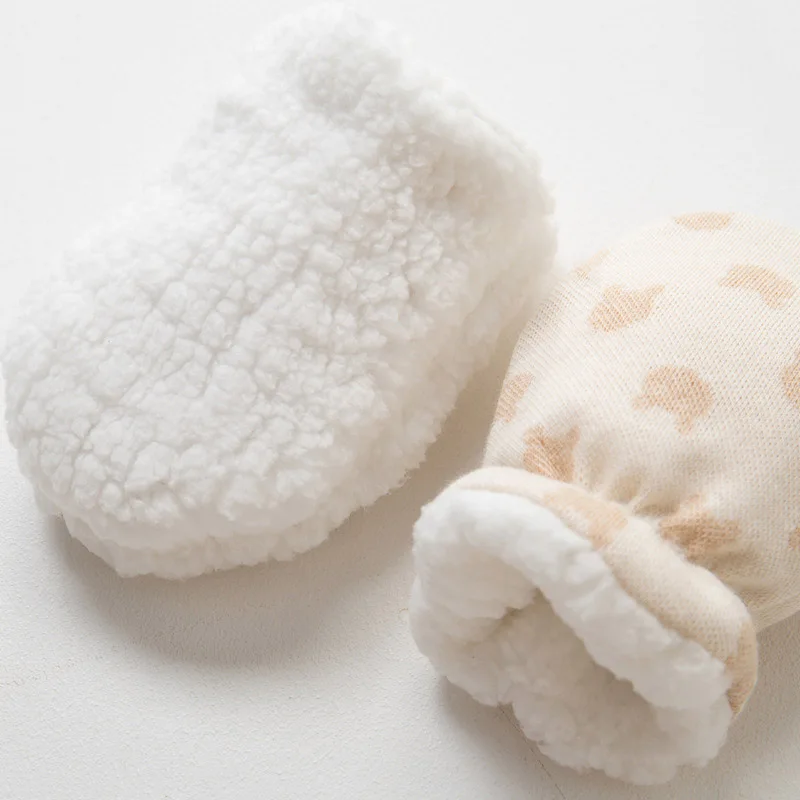 

Baby Gloves Mittens Toddlers Winter Gloves Thicken Warm Fleece Cute Anti-Grab Mittens Hand Warmer For Newborn Baby Winter Glove