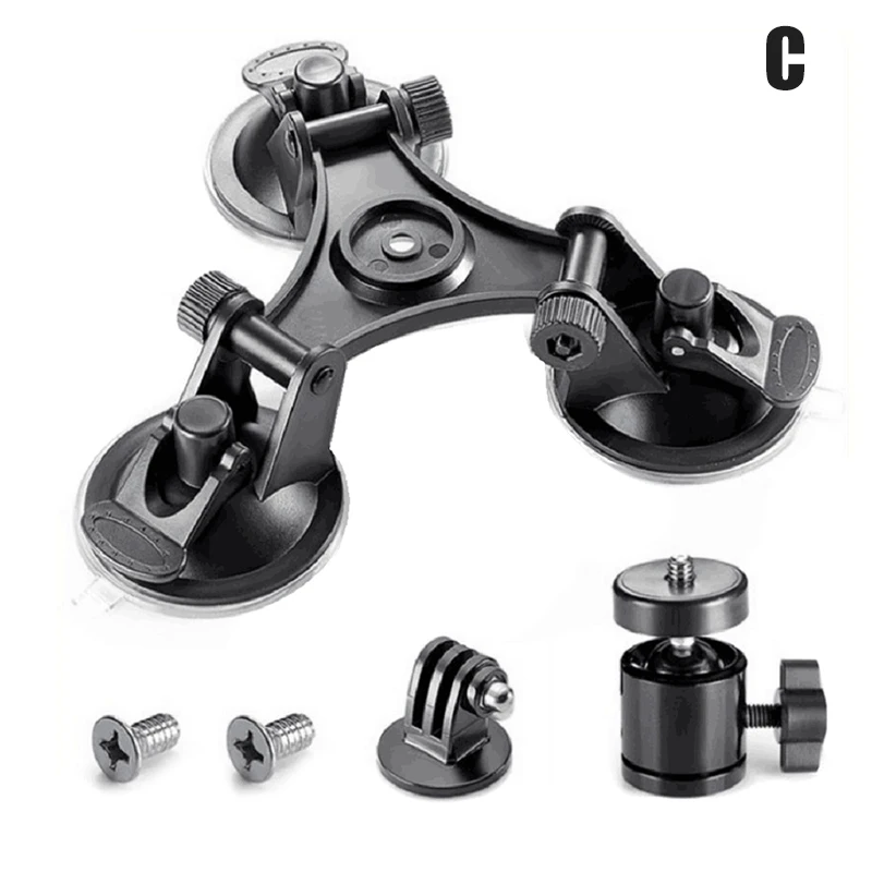 

Triple Suction Cup Stabilization Bracket Car Mount Holder for DSLR GoPro Hero Osmo Action Holder Bracket Camera Accessories