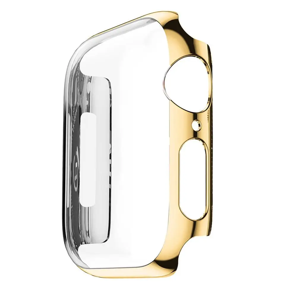 GD Ультратонкое покрытие чехлы Защитный бампер, чехол КРЫШКА ДЛЯ IWatch 5 40 мм 44 мм Смарт часы защитные аксессуары для Apple#912 - Цвет: GD