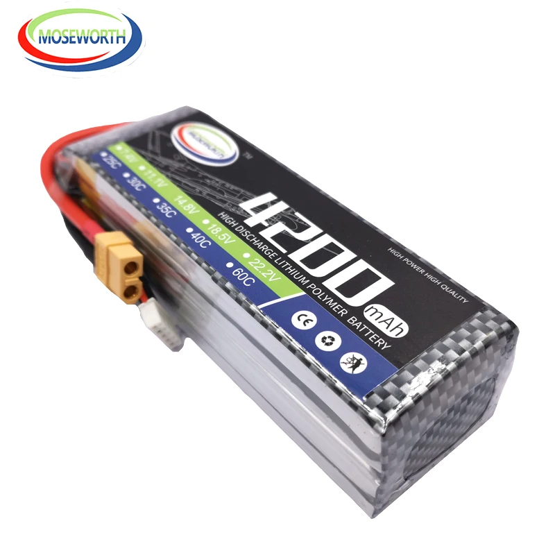 MOSEWORTH аккумуляторы 4S 14 8 в 4200 мАч 40C RC Toys LiPo Battery для радиоуправляемого самолета QAV 500