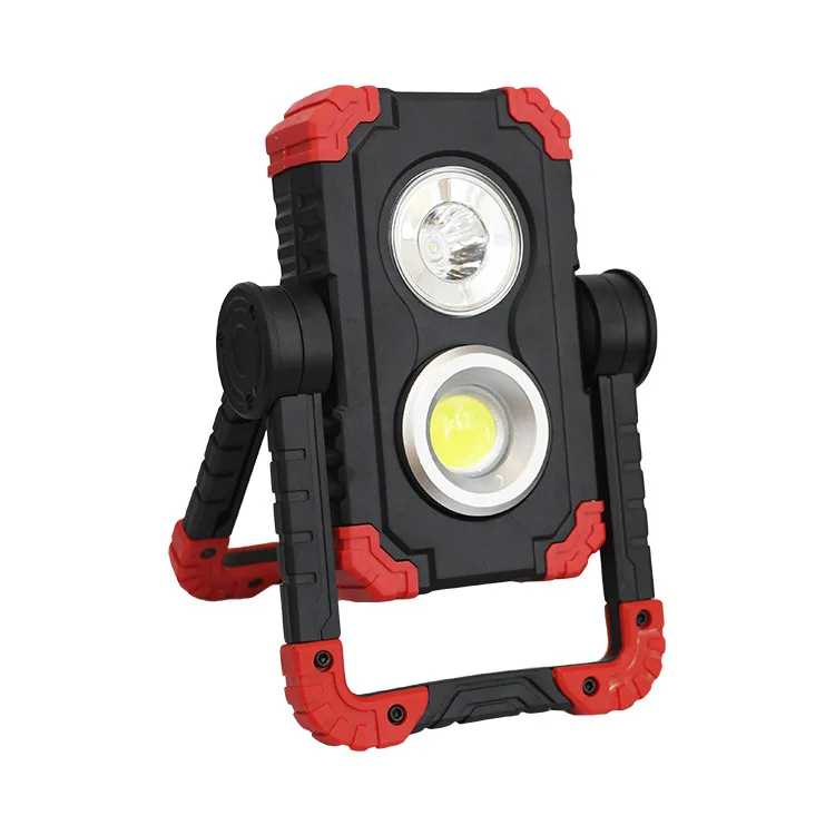 

Outdoor Long-shot Rechargeable Floodlight Far and Near Beam Work Light Portable Outdoor Survey Camp Light USB Charging/4*aa COB