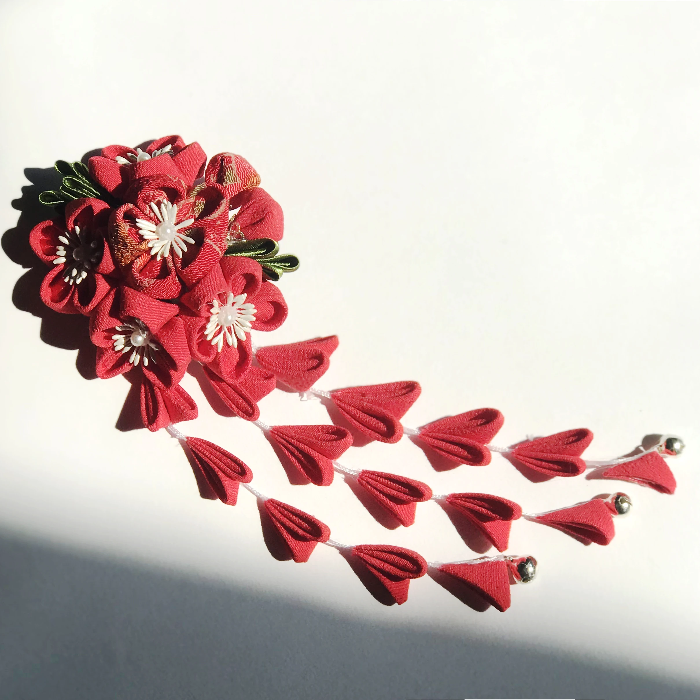 

Заколка-кимоно ручной работы Hanfu из крепа с кисточками