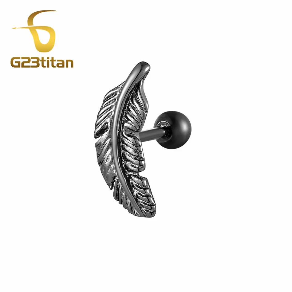 G23titan трендовые серебряные серьги-гвоздики для пирсинга уха 6 мм титановая губная серьга для ушной хрящ Хеликс серьги кольца ювелирные изделия для тела - Окраска металла: Родиевое покрытие