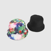 womens spring and summer bucket hat big eyes color graffiti fishermans hats pure color cotton caps outdoor simple sunshade hat