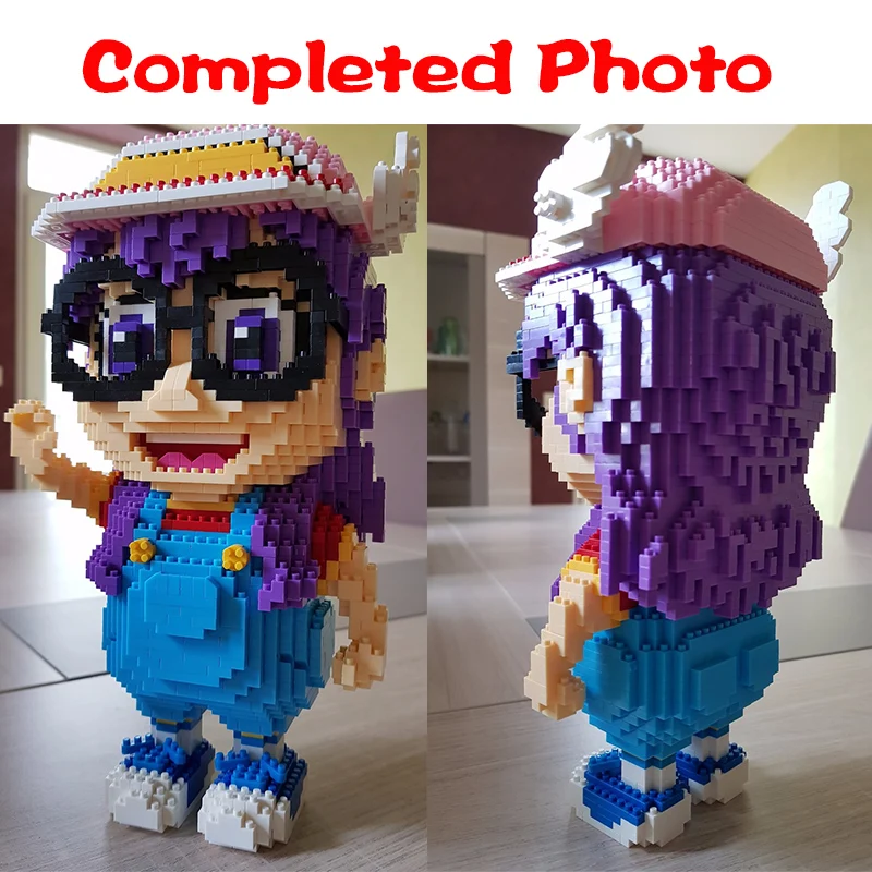 Мини блоки аниме милая модель Arale Мультяшные маленькие Строительные кирпичи