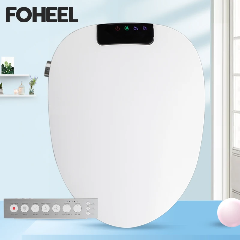 

FOHEEL Electric Bidet Cover Smart Bidet Heated Toilet Seat LCD Display Auto Open Sensor Bathroom Seat WC Toilet Automatic F8-2