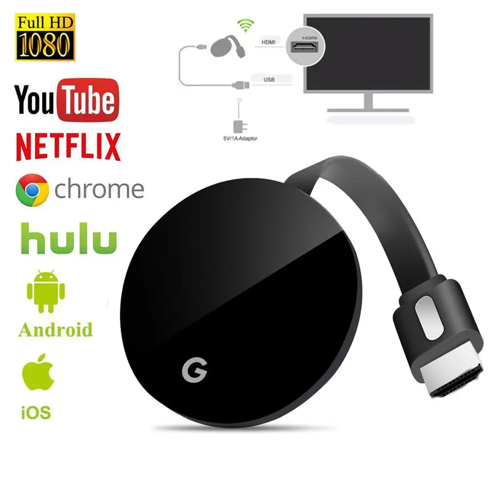 ТВ Стик видео WiFi дисплей Dongle HD Цифровой HDMI медиа видеостример приемник для тюнера