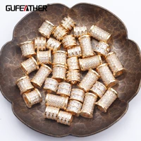 gufeather m790accessoriespass reachnickel free18k gold platedzircon pendantsdiy chain necklacejewelry making10pcslot