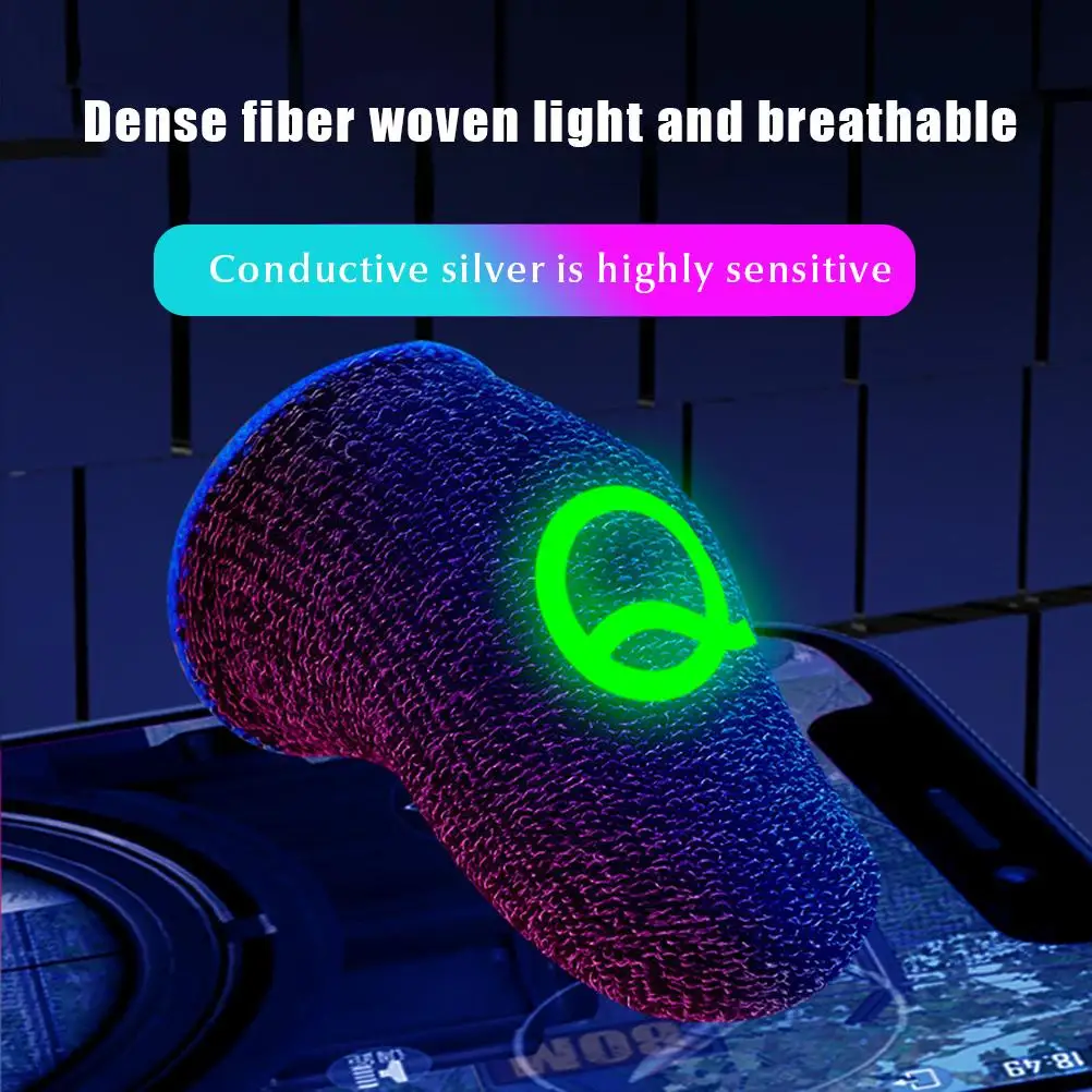 Игровой рукав для пальцев дышащий светящийся чехол PUBG мобильных игр сенсорный