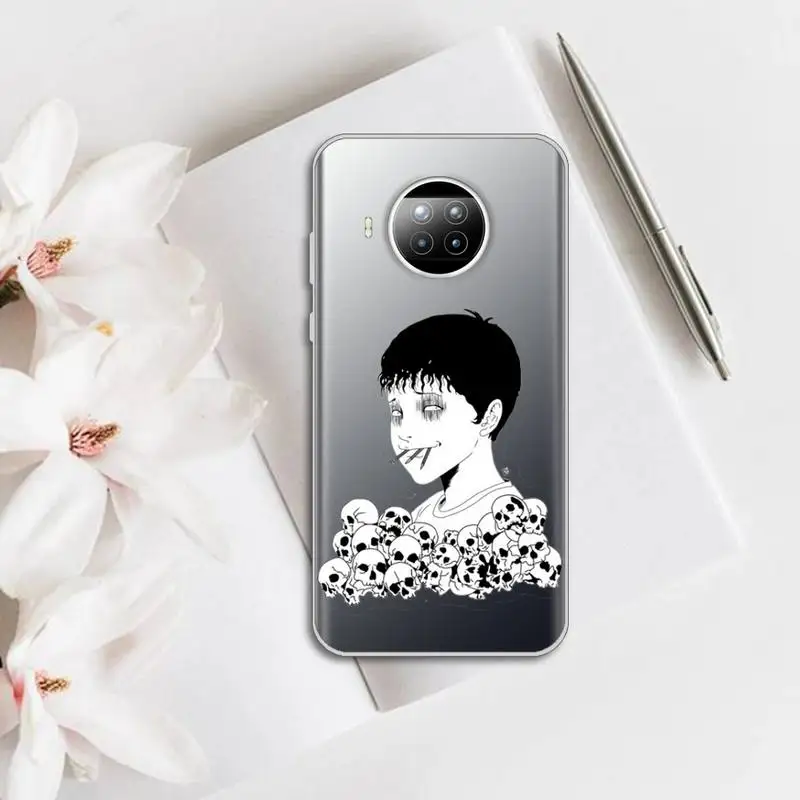 

Junji Ito Collection Tees anime Phone Case Transparent for Xiaomi Redmi note 10 t 8 9 pro lite 11