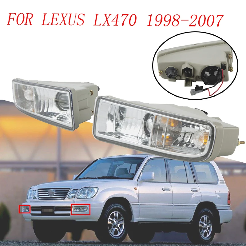 

For Lexus LX470 1998-2007 Car Lower Front Bumper Fog Light Assembly Auto DRL Light Headlight Turn Signal Lamp Halogen Light