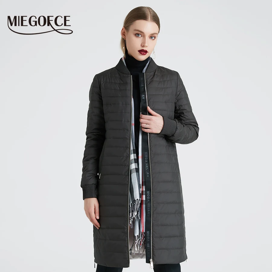 MIEGOFCE 2020 Новое Женское весеннее пальто с шарфом Женская куртка женская тонкая