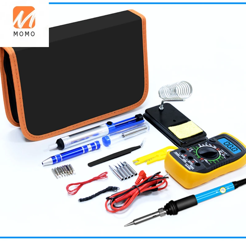 

Smart digital multimeter soldering iron set welding tools kit 19 in 1 with 60W adjustable temperature electric soldering iron