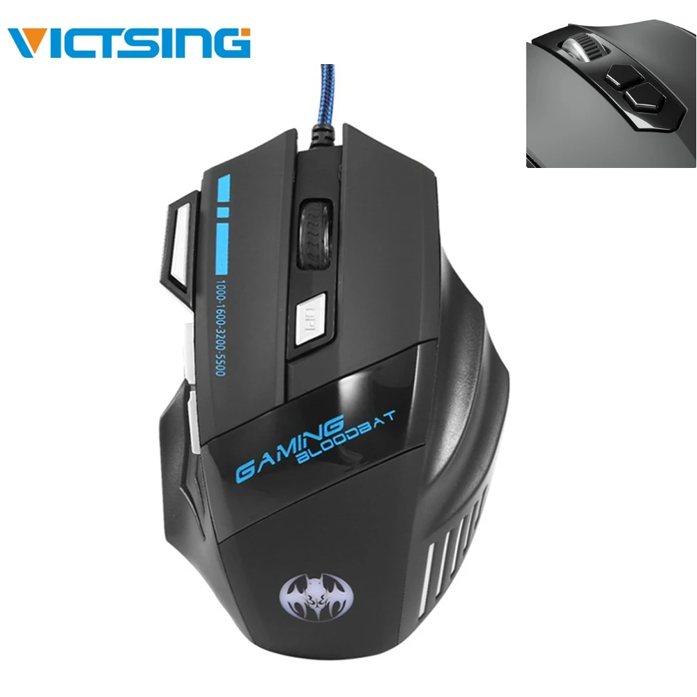 VicTsing Топ USB Проводная игровая мышь 5500 dpi оптическая профессиональная с 7 кнопками
