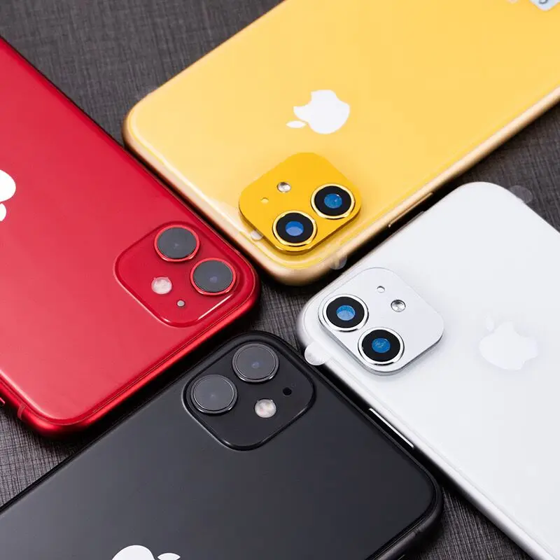 Металлический стеклянный чехол для объектива камеры Защитная крышка iPhone XR