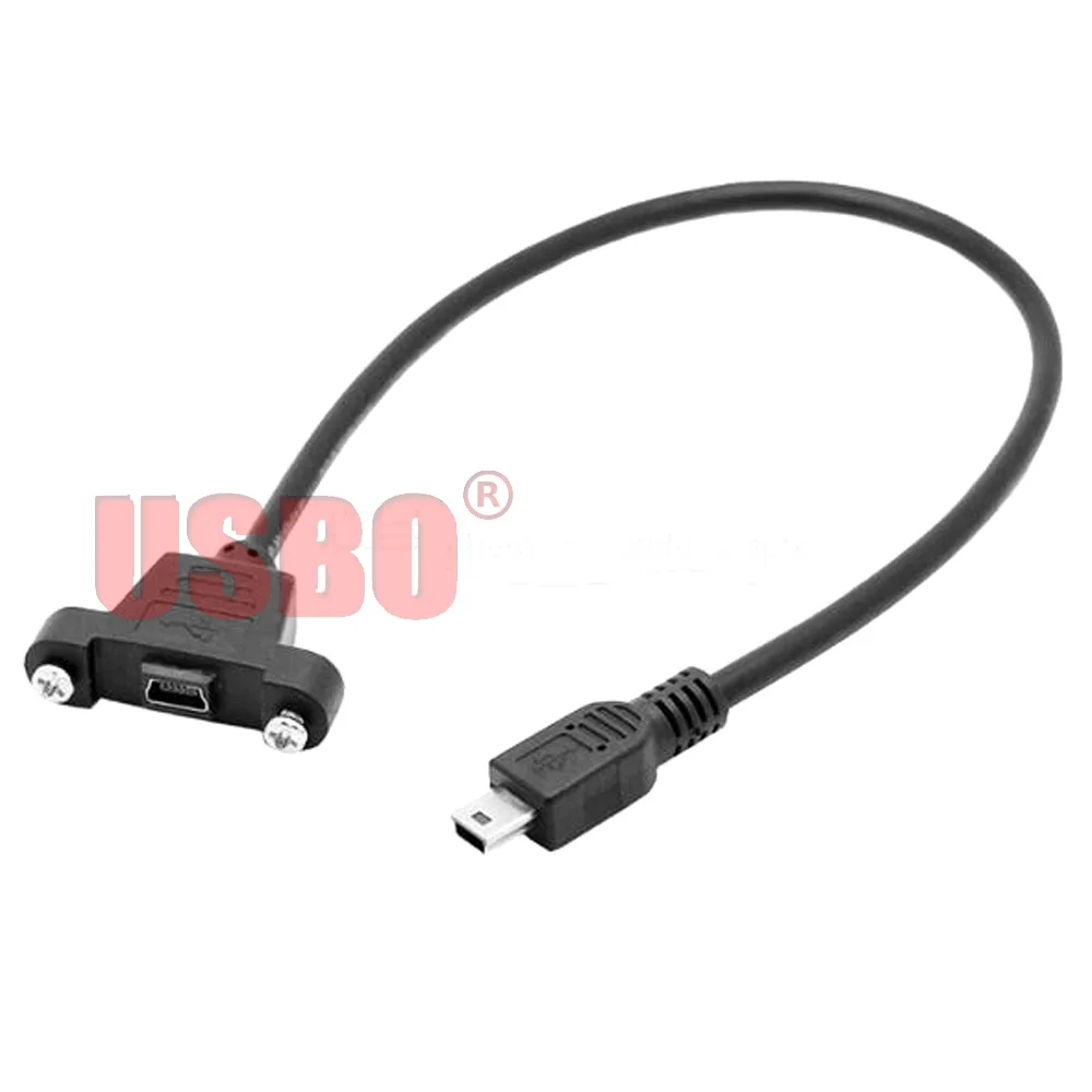 Высокое качество Черный 0 5 м 3 мини USB 2 T порт Pin папа к женскому кабель для