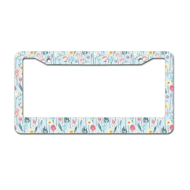 

Peceeta Plant Flower License Plate Frame 2 Holes 1 Frame Matte Aluminum Newest Alloy Suit to US Standard Cars white 16x31cm"]