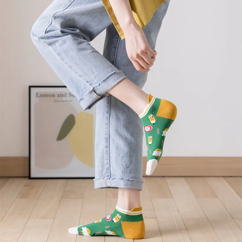 Хлопковые женские тапочки с рисунком животных в стиле Харадзюку забавные милые