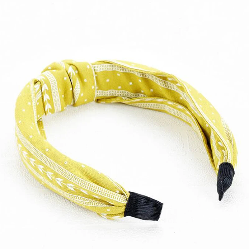 

2021 New Women Bowknot Wide Hairband Cross Knotted Head Band Girls Fashion Fabric Headband Solid Head Hoop Lady Hair Accessories
