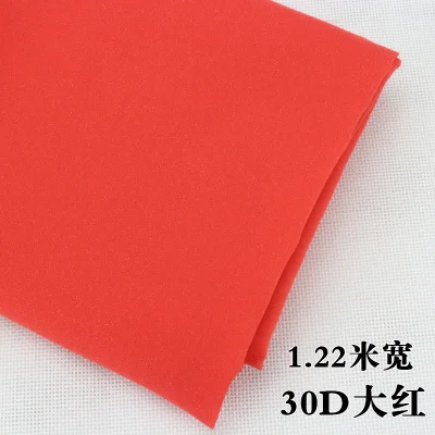redX2mX122X30D 2-4 м/лот 30D/50D красный оранжевый кофе зеленый синий розовый односторонняя клейкая железная шелковая мягкая ткань прокладочная ткань patchwork1718 - Цвет: redX2mX122X30D