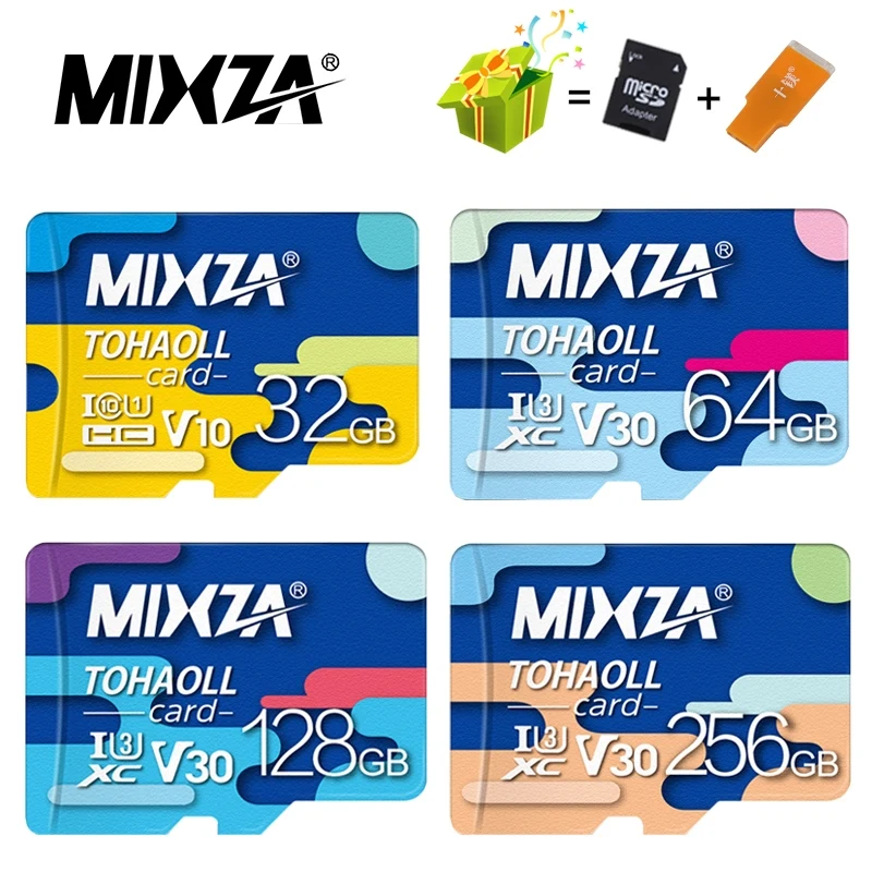 MIXZA BF оригинальный слот для карт памяти 256 ГБ 128 Гб 64 U3 80 МБ/с. 32 sd карта Class10 UHS 1 флеш