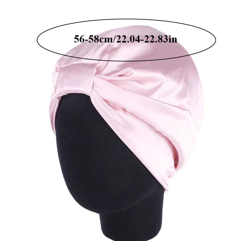 

New Women Satin Bonnet Fashion Stain Silky Big Bonnet for Lady Sleep Cap Headwrap Hat Hair Wrap Accessories Wholesale