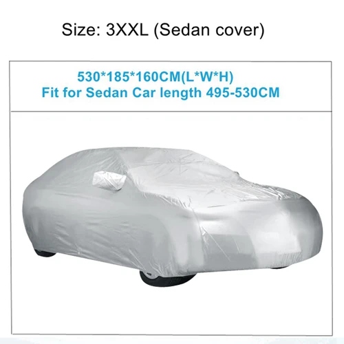 3XXL-530x185x160cm X Autohaux универсальные автомобильные Чехлы, крытые, уличные, водонепроницаемые, защита от солнца, снега, пыли, дождя, защитная крышка для внедорожника, седана, грузовика - Название цвета: 3XXL-530x185x160cm