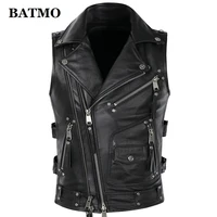 batmo 2021 new arrival natural cow leather vest menreal leather jacketsplus size s 5xl