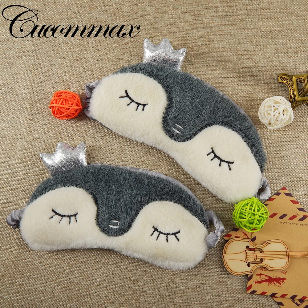 

Cucommax Cut Sleeping Eye Mask Nap Cartoon Plush Eye Shade Sleep Mask Black Mask Bandage on Eyes for Sleeping-MSK