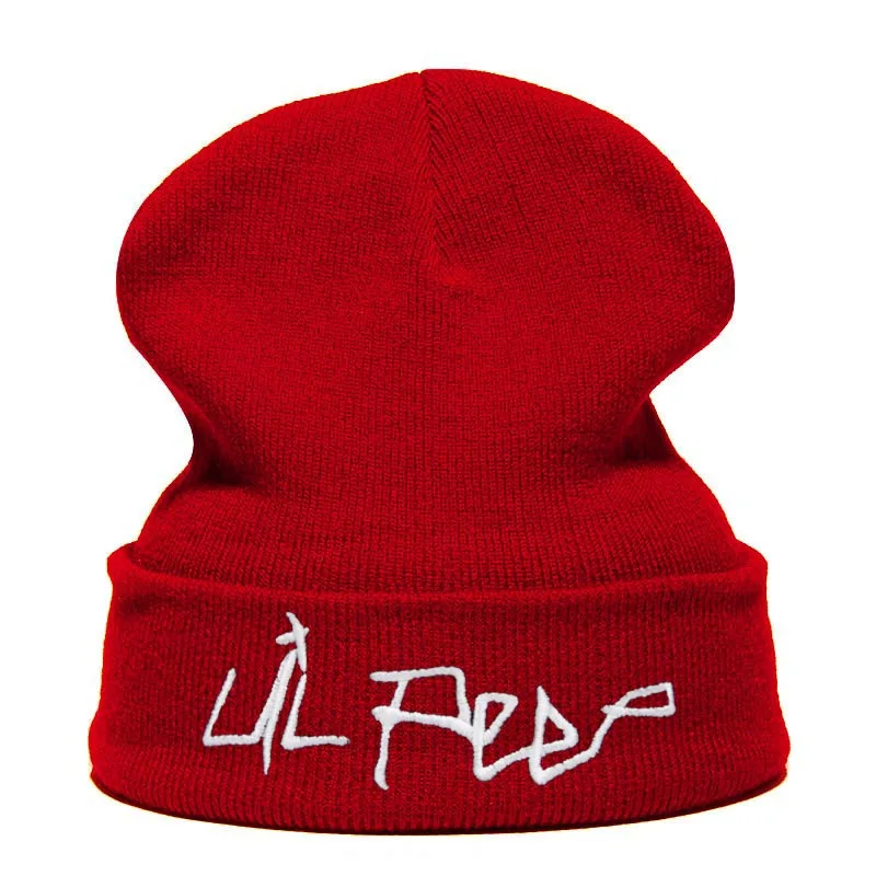 Lil Peep Beanie с вышивкой xxxtentacion Love lil. peep Мужская и женская вязаная шапка вязанные шапочки Skullies теплая зимняя унисекс Лыжная хип-хоп шапка