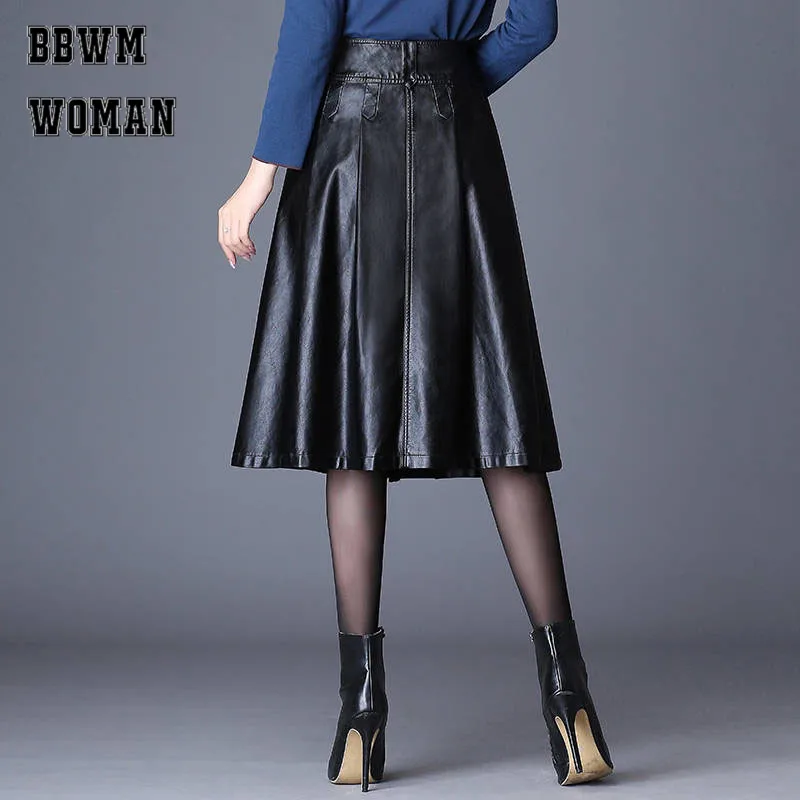 Юбка женская кожаная с высокой талией|Женские юбки| |