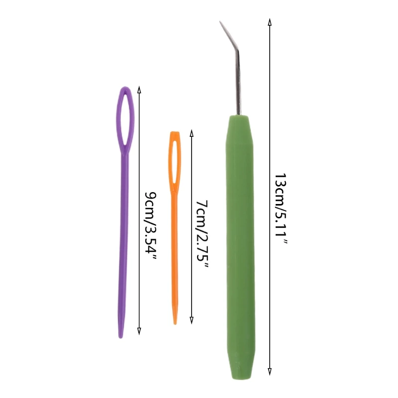 

12 шт. вязание крючком Φ + 24 шт. пластиковых швейных игл для рукоделия
