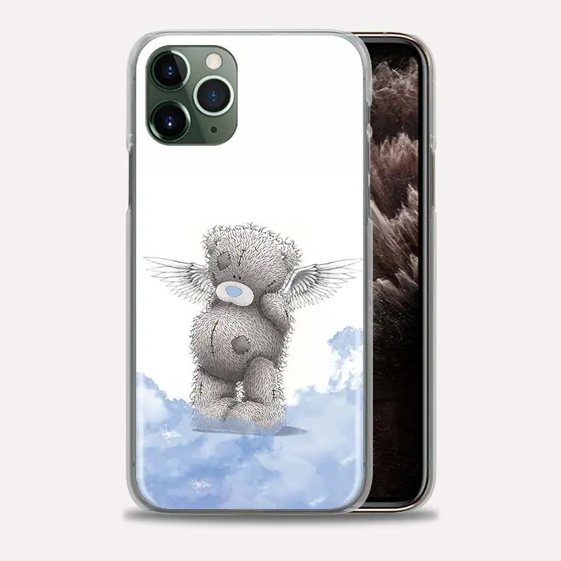 

Lovely Teddy Bear Bumper Case For iPhone 11 Pro Max 12 Pro X XS Max XR 7 8 6 6S Plus SE Hard Protective Phone Bags Cover Coque
