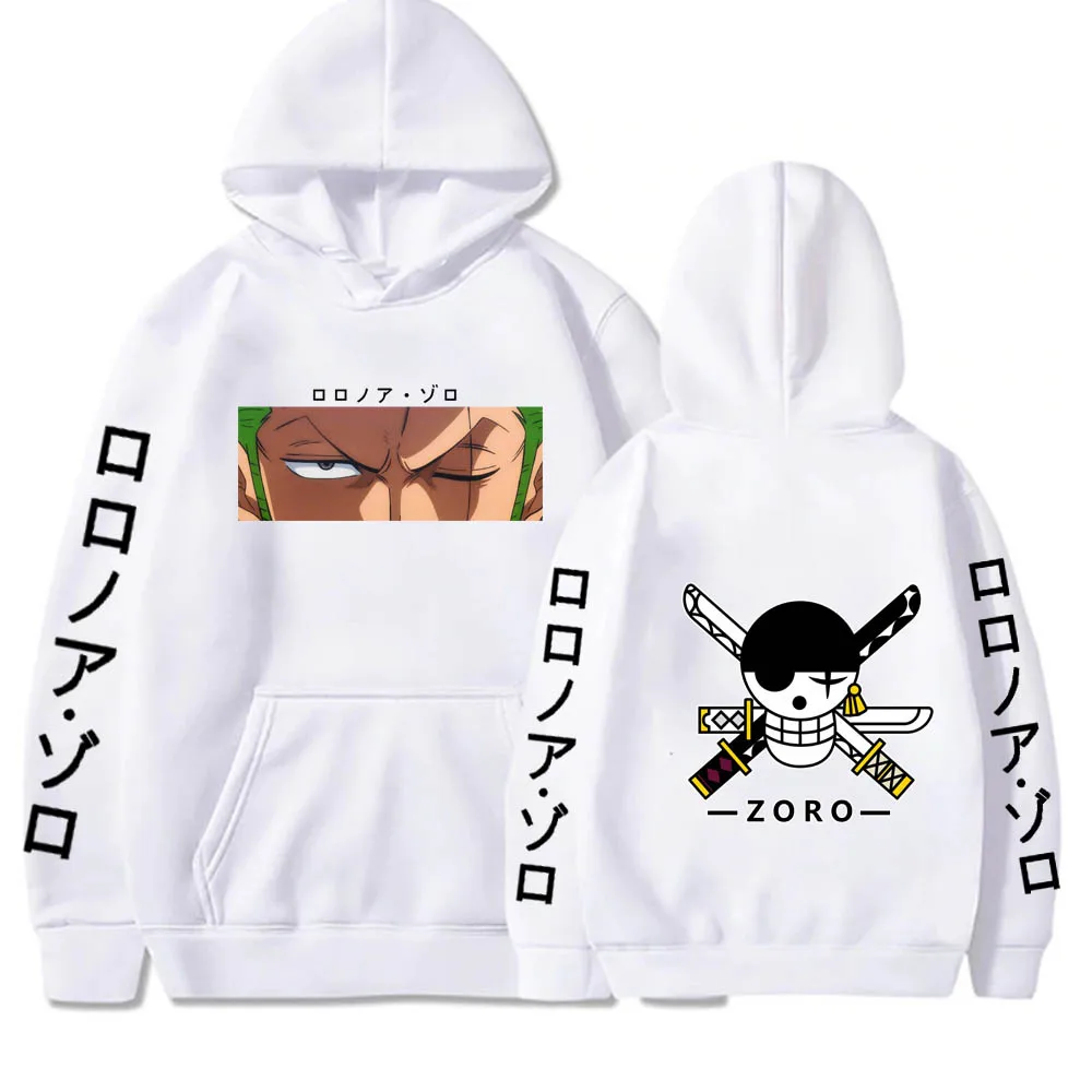 

2022 New Funny Anime One Piece Hoodies Men Women Long Sleeve Sweatshirt Roronoa Zoro Bluzy Tops Clothes