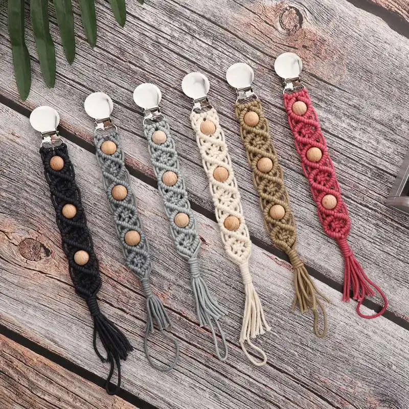 Соска зажимы цепь пустышка зажим держатель соска тканый в форме шарика для соски