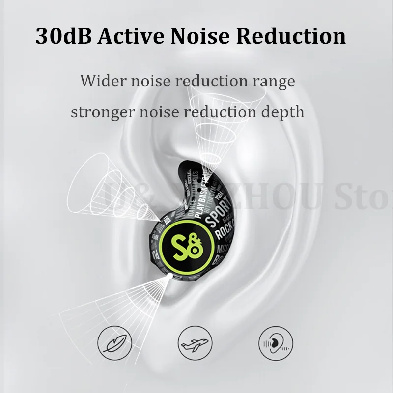 2022 Mifo S ANC Active Noise Reduction Bluetooth 5.2 Earphones TWS Mini Sports Stereo Ture Wireless Hifi Earbuds With 6 Mics | Электроника