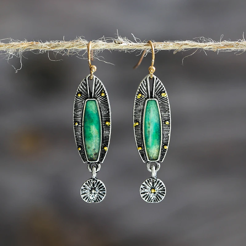 

Classic Marbled Separations Drop Earrings Fashion Vintage Antique Women's Long Dangle Jewelry for Female Gift