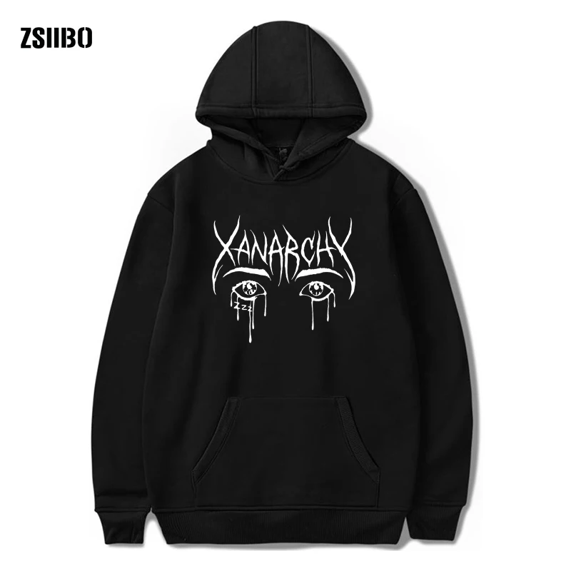 Lil xan xanarchia толстовки для мужчин и свитшоты Осень Хип Хоп Мужчин s пуловер худи Харадзюку модная уличная женская одежда DIYWGWY06