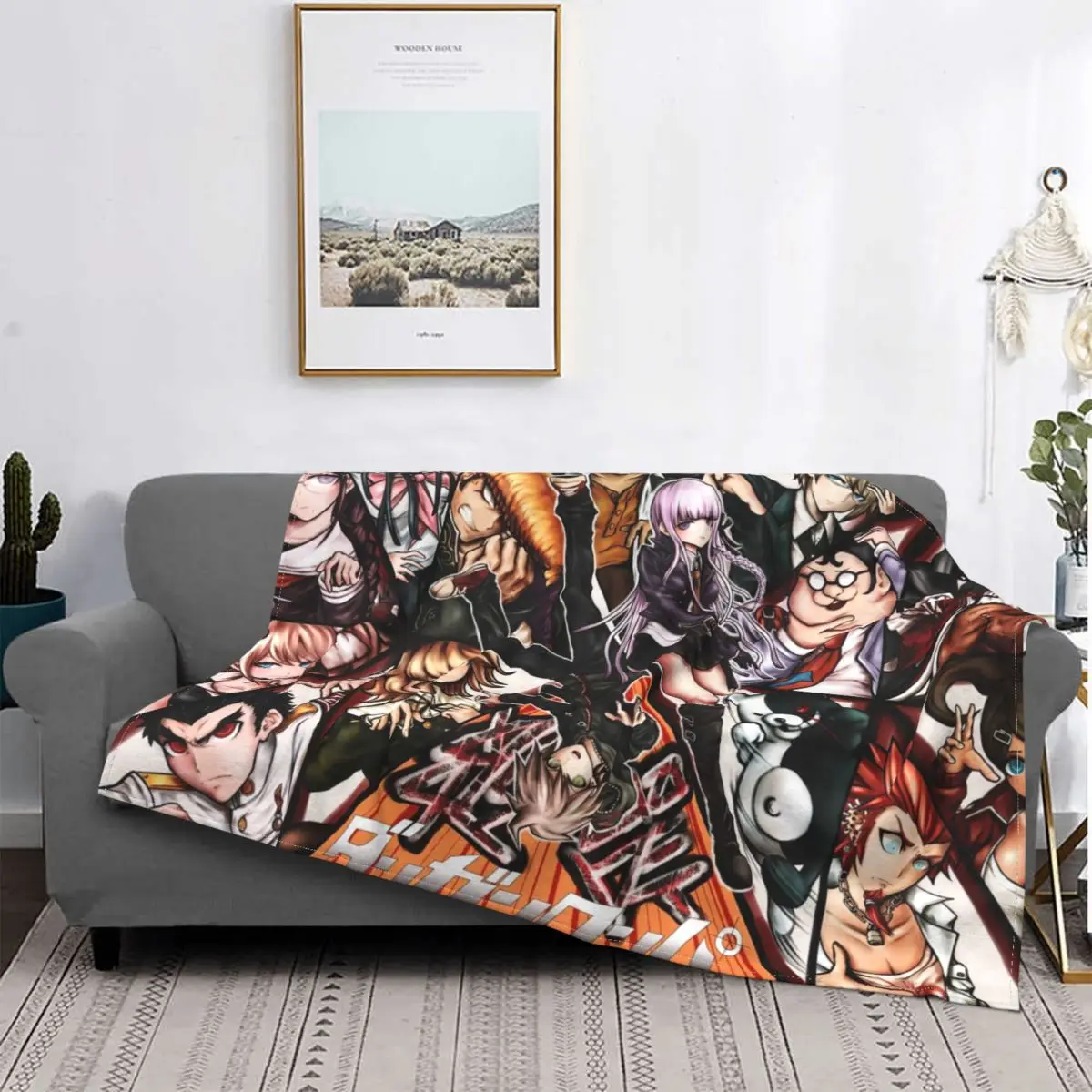 

Anime - Danganronpa Blankets Fleece Decoration Ultra-Soft Throw Blankets for Bedding Bedroom Plush Thin Quilt