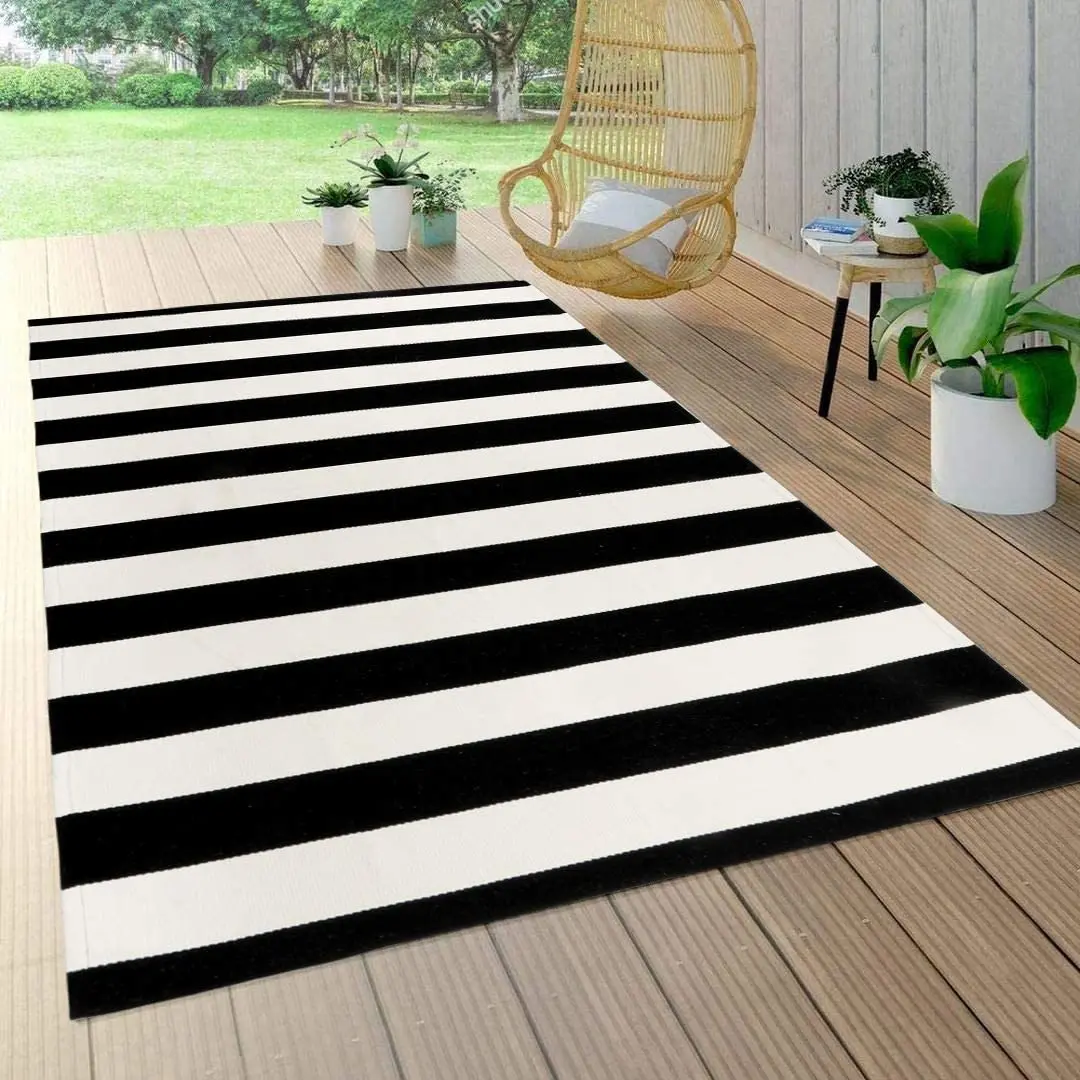 

Black and White Cotton Outdoor Rug Home Mat Carpet Rug Doormat Floor Mat