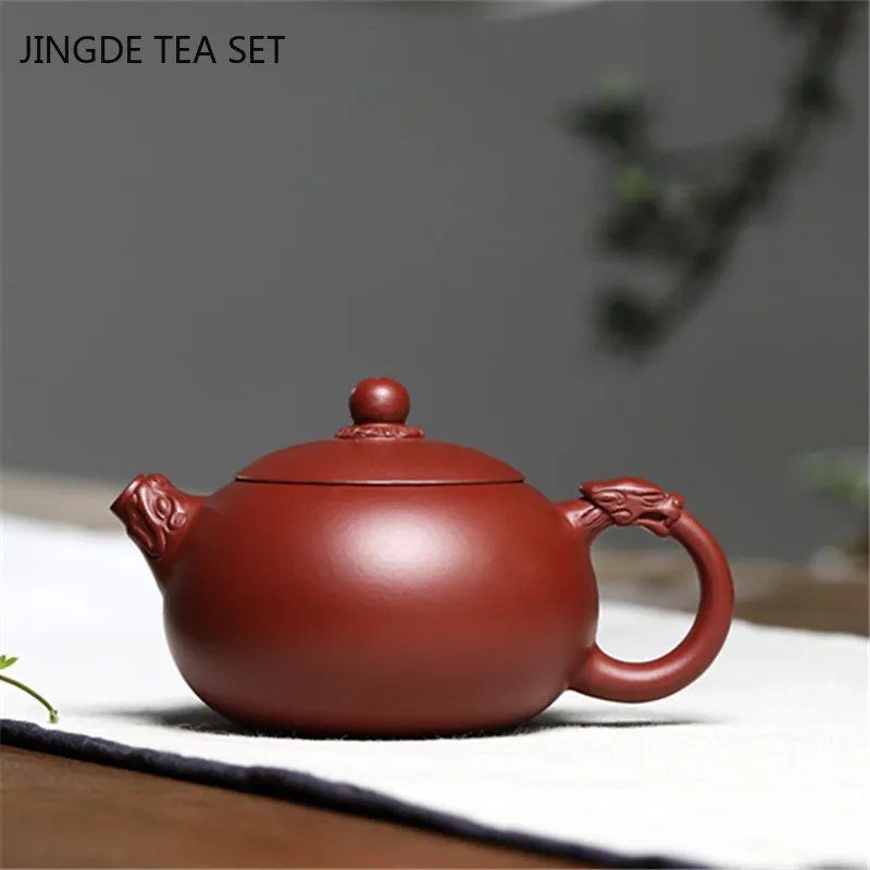 

Yixing Creativity tea pots Purple Clay Teapot Raw ore Zhu Mud Ssangyong Kettle Chinese tea ceremony supplies Tea set 250ml