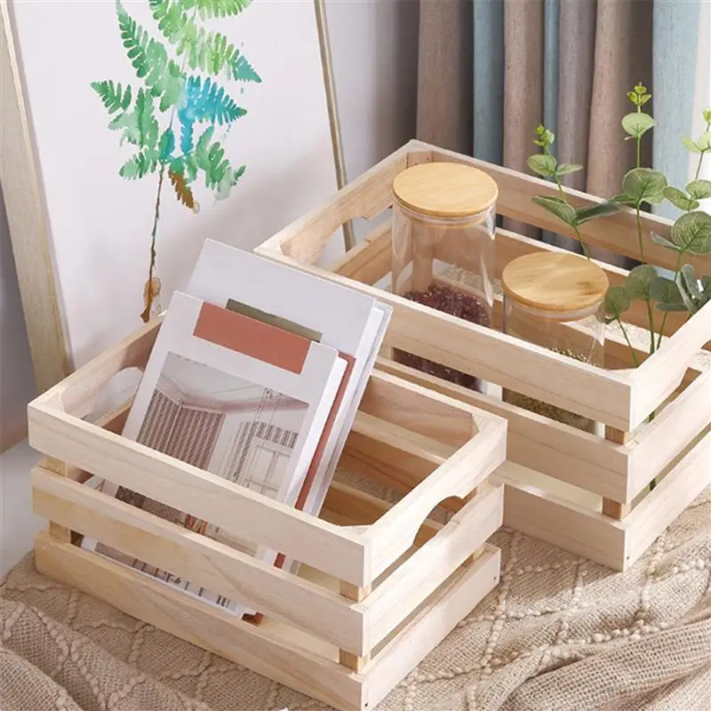 1 шт. деревянная коробка для хранения многофункциональный ящик из досок