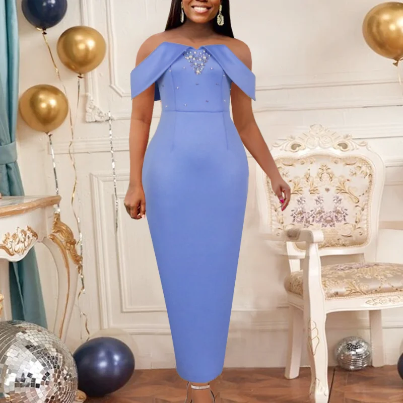 

Женские Элегантные платья без бретелек, облегающее платье миди с открытыми плечами, вечерние бальные платья, соблазнительные летние класси...