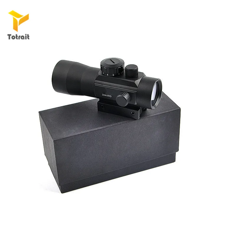 Totrait 3X44RD зеленый красный точечный прицел тактический 11/20 мм железнодорожных Fit