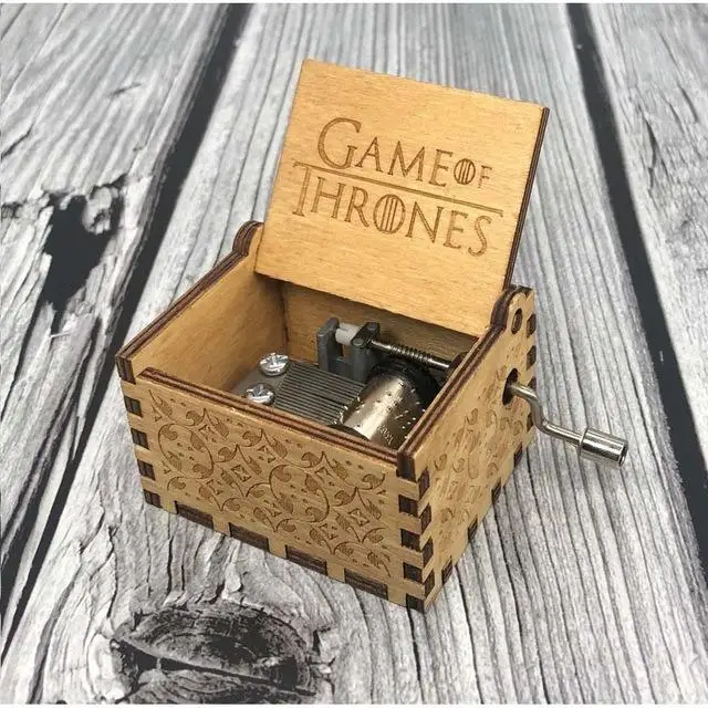 Wood Game Of Throne Игра престолов деревянная музыкальная шкатулка ручной коленчатый Крестный отец Звездные войны La la land богемный rhapsody queen музыкальная шкатулка Рождественский подарок - Цвет: Wood Game Of Throne